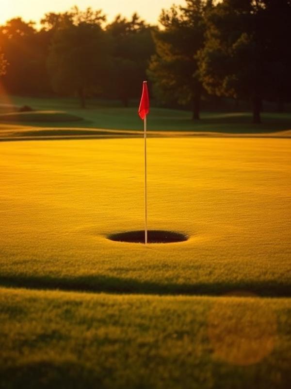 Golf court and players in action